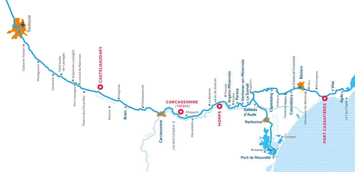 Carte: Canal du Midi