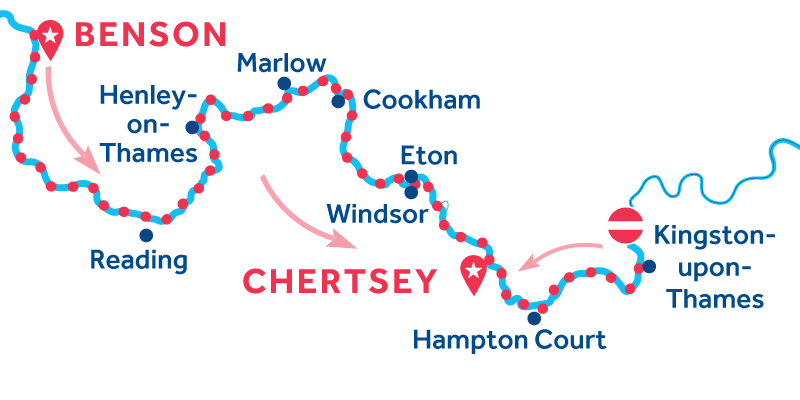 Benson à Chertsey via Kingston-upon-Thames