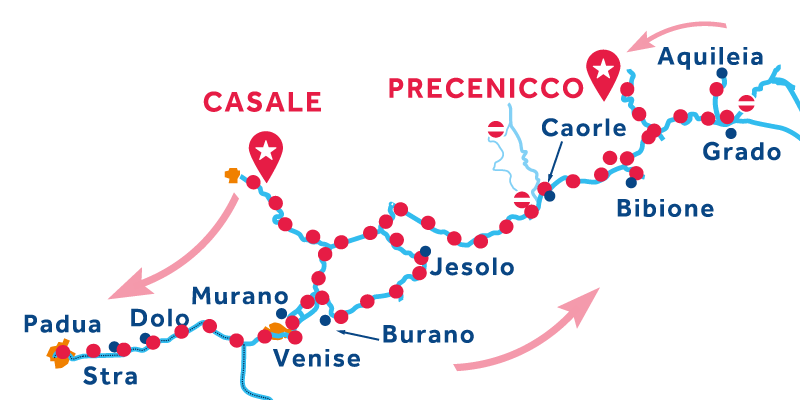 Casale Precenicco via Venise et Chioggia
