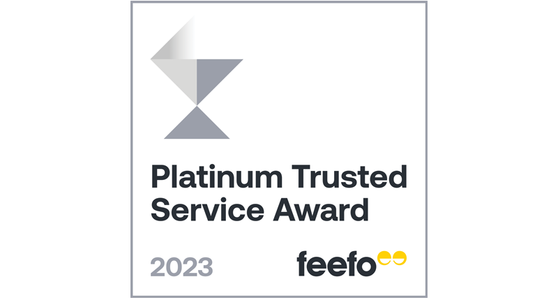 Feefo Platinum trusted service award 