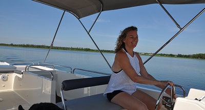 Woman captain boat